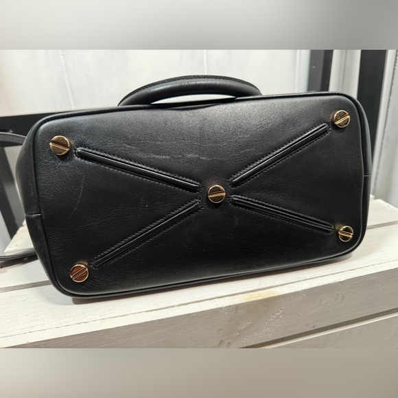 Valentino Demilune Whipstitch Black Leather Bag, Functional Size, Barely Worn - Picture 4 of 8